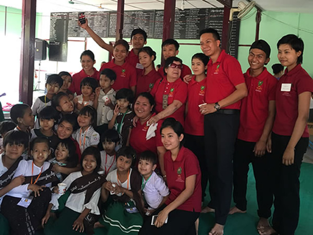 Visit to local monastry school