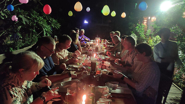 Sanon hosted a birthday celebration for a local hot air balloon pilot.